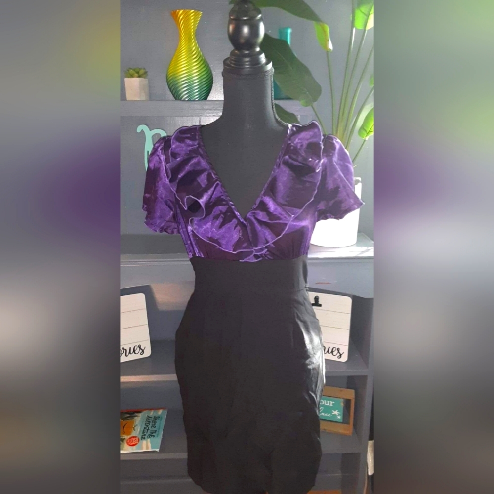 Purple & Black Dress